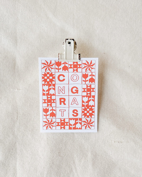 Congrats Quilt Card